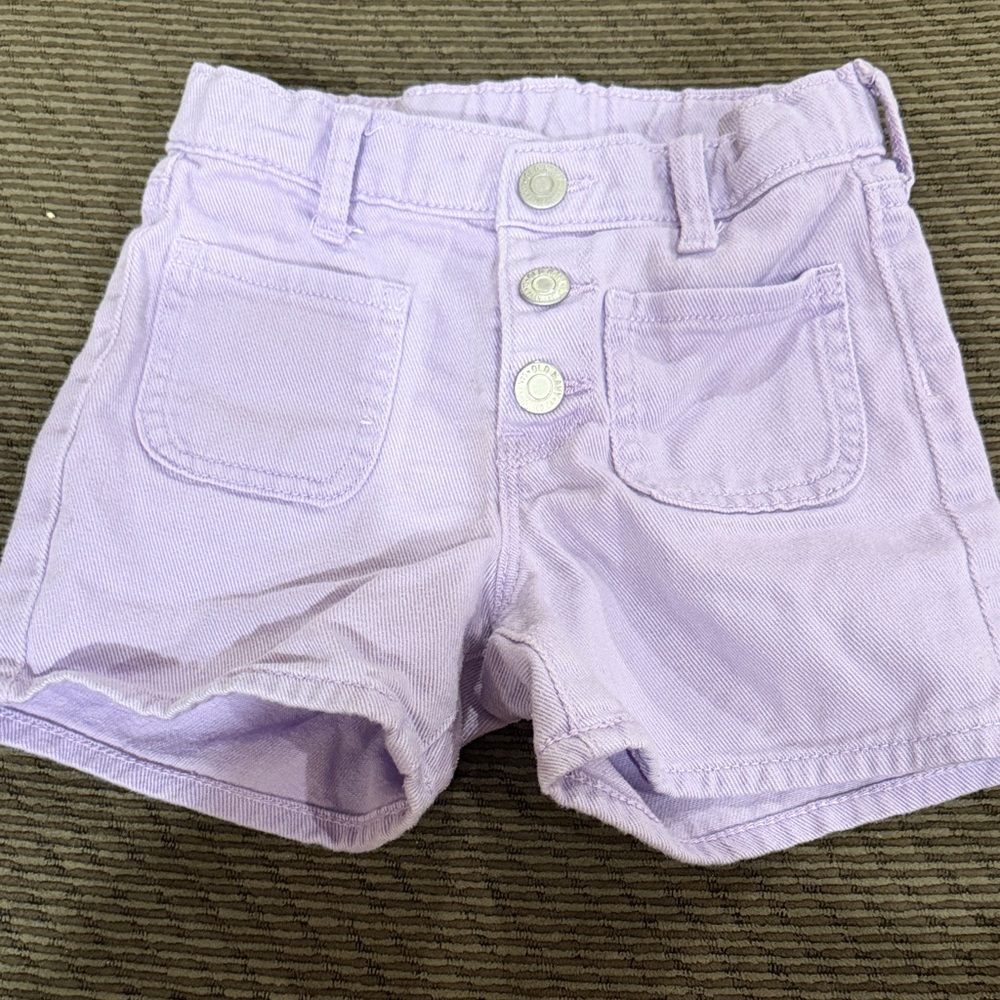Old Navy Light Lavender Button-Front Denim Shorts